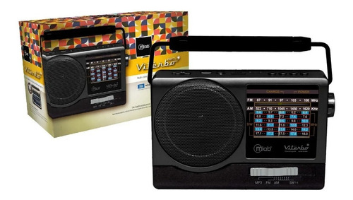 Radio Retro Mlab Viterbo 9145 Bluetooth Usb Fm Negro