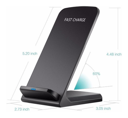 Cargador Inalámbrico Rapido Fast Charge Samsung S8 S9 Note 8