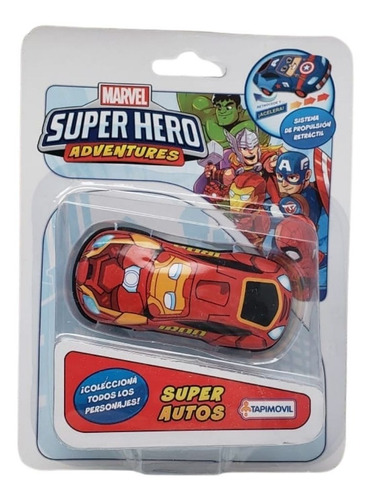 Super Auto Marvel Spiderman Iron Hulk Capitan Thor Juguete