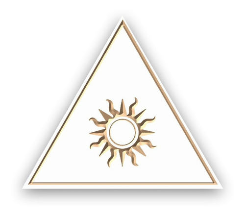 Placa Entalhada - Sol - Tríade Maçonica