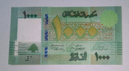 Billete De Libano 1000 Libras Unc. P90 2016