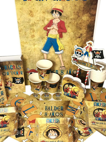 Cotillón Infantil Personalizado Premium X 10 One Piece