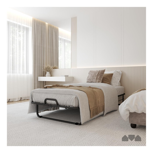 Cama Plegable Deluxe Individual Con Colchón De Espuma Blanco Nombre Del Diseño
