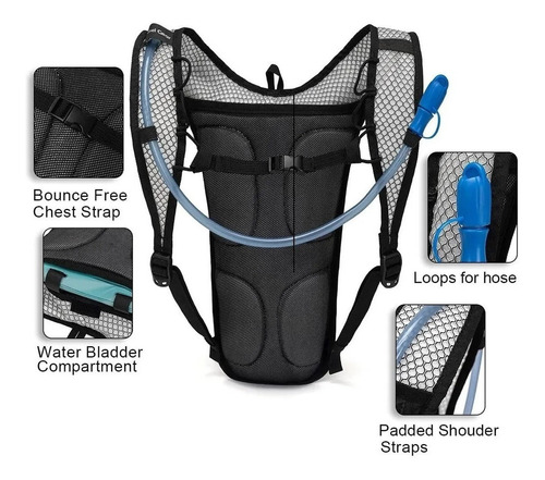 Imagen 4 de 4 de Camelback Bolso Hidratación 2lt Ciclismo Motocross Enduro