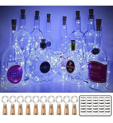 Mumuxi 10 Pack 20 Led Vino Botella De Luces Con B07my6fstv1