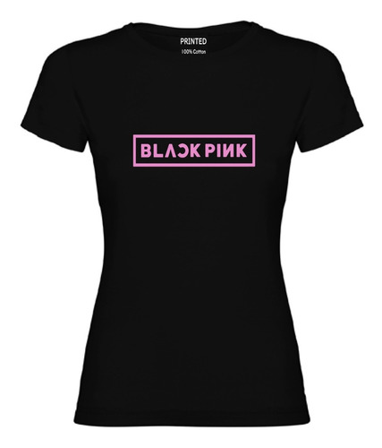 Polera Mujer Estampada Blackpink Logo