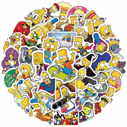 Stickers Simpsons 50 Pegatinas Los Simpson Envío Rápido