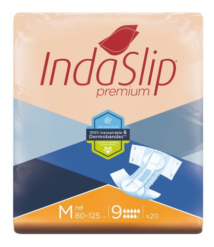 Pañal Para Adultos Indaslip Premium M9 X 80 Uni. Mediano