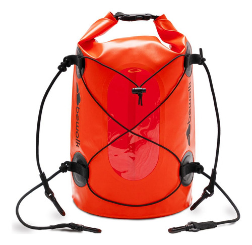 Bolso Estanco Para Kayak 16 Litros Roll Top C/ Ventana + Red