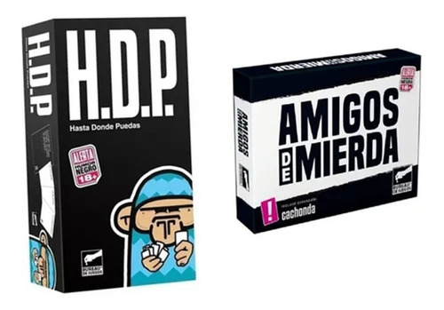 Hdp + Amigos De Mierda Combo Juegos De Mesa Bureau Original