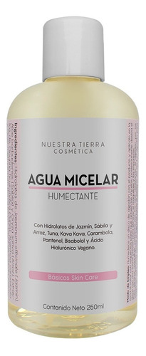 Agua Micelar Orgánica Jazmín Y Ac. Hialurónico Vegano 250ml