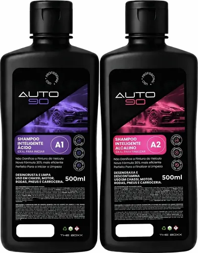 Shampoo Automotivo Auto90 1l Desincrustante + Desengraxante