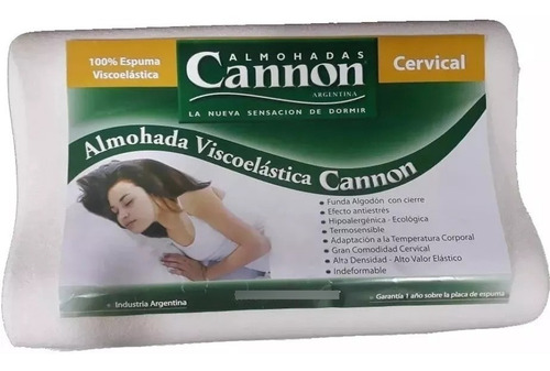 Almohada Cannon Viscoelastica Cervical Oferta Envio S/cargo