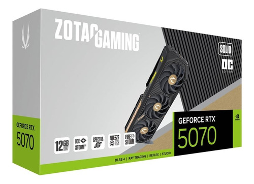 Tarjeta De Video Nvidia Zotac Geforce Rtx 5070 Solid Oc 12gb