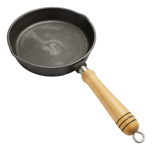 Sartén De Hierro Con Mango De Madera- Modelo Sartén Negro