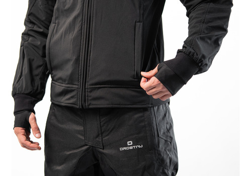 Campera Moto Urban Winter Drostav Softshell Cuello Aviador