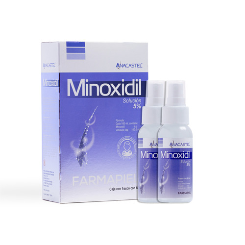 Imagen 1 de 8 de 2 Piezas Spray Anacastel Minoxidil 5% Cabello Y Barba 60 Ml