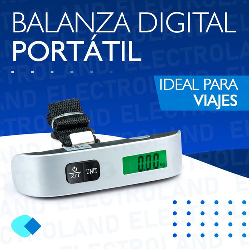 Imagen 3 de 9 de Balanza Digital Portatil 10gr-50kg Viaje Valijas Equipaje