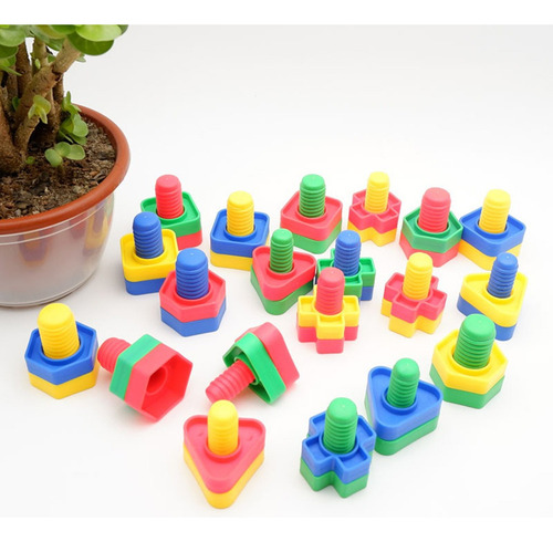 Juego De Bloques De Construcción De Tornillos Y Bloques De