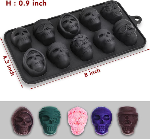 Moldes De Chocolate Webake, Silicona, C/ Forma De Calavera