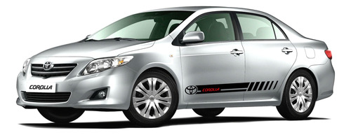 Kit 3 Adesivos Corolla Faixa Lateral Porta E Traseira Ty19