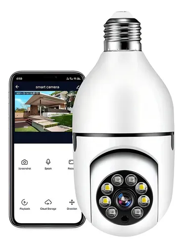 Camara Ip De Seguridad Ampolleta Motorizada 360° E27 Socket