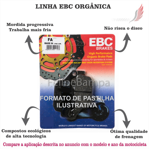 Pastilha Freio Ebc Traseira Yamaha Midnight 950 Fa319/2