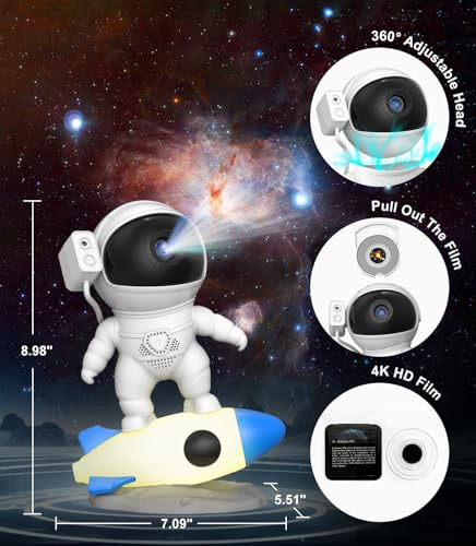 Proyector De Galaxias Yiliaw Astronaut 13 En 1 Con Luz De Ga