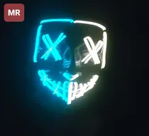 Comprar Mascara Luz Led La Purga Halloween The Purge Colores Luz Led
