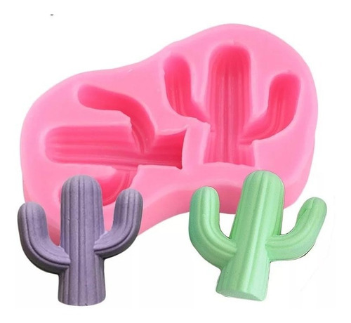  Molde Silicón Fondant, Resina, Pasta Cactus X2