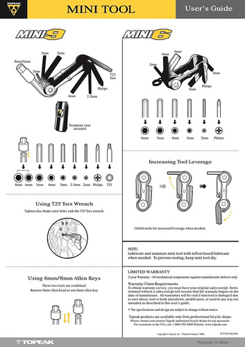 Herramienta De Bicicletas Topeak El Mini 9-función - Tt2409