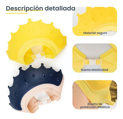Gorro De Ducha Ajustable Para Proteger Los Ojos Del Bebé*2ud