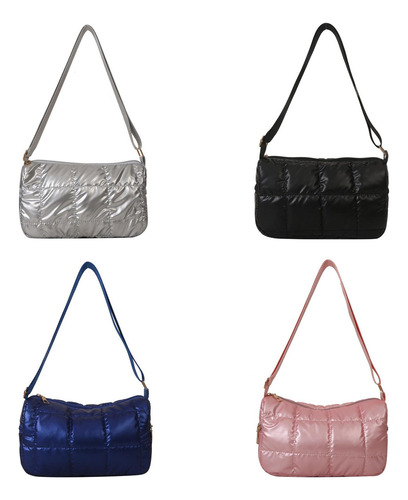 Elegante Bolso De Hombro De Algodón Acolchado Con Coche Mode