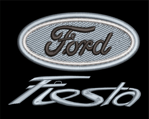 Matriz Ponchado Bordado Bordadora Logo Ford Fiesta