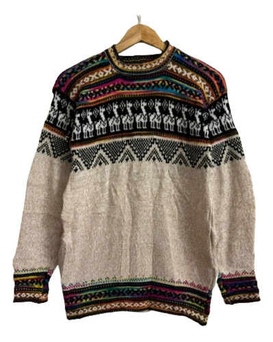 Sweater Pullover Lana De Alpaca No Chispas Unisex