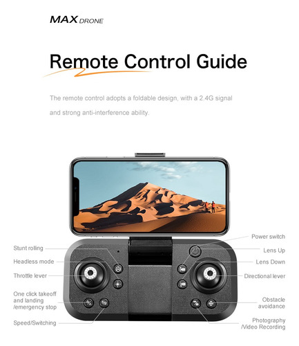 Drone Gn 506 Camera 6k Full Hd Sensor Obstáculo 500m Retorn Preto