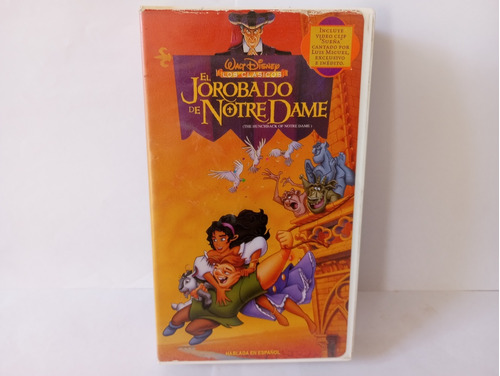 El Jorobado De Norte Dame Película Vhs Original Disney 