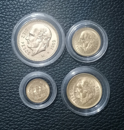 Monedas De 2, 2.5, 5 Y 10 Pesos Oro, Familia Hidalgo De Oro
