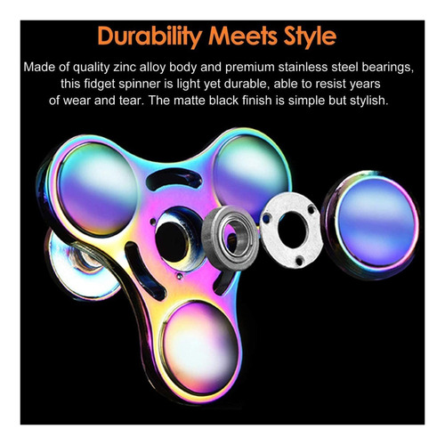 5pcs Rainwbow Snitch Fidget Dedos Mão Spinners Metal