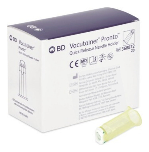 Adaptador Holder Automático Bd Vacutainer Con 20 Piezas