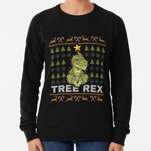 Buzo Suéter Feo De Navidad Tree Rex I Calidad Premium