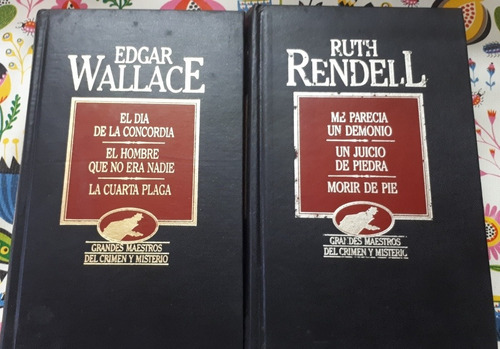 4 Tomos Grandes Maestros Del Crimen Misterio Wallace Rendell