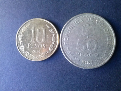Moneda Colombia 50 Pesos Níquel 1987 Conmemorativa