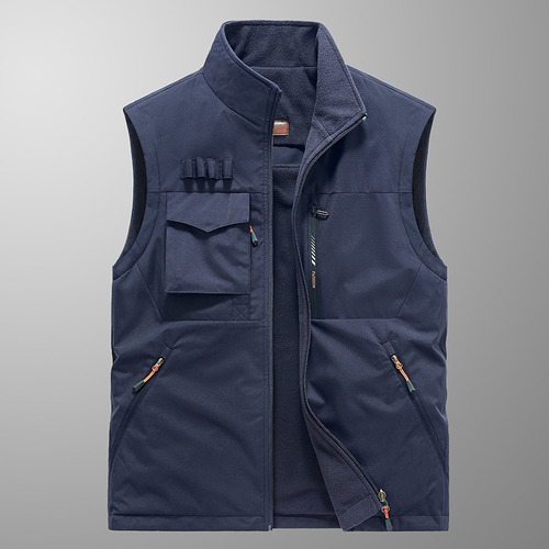 Chaleco De Pana Con Forro Polar Para Hombre, Con Capucha, Pa