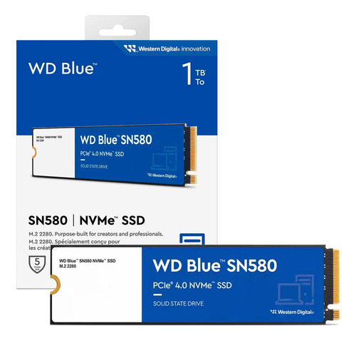 Disco Solido Ssd Interno Wd Blue 1tb M.2 2280 Pcle 4.0 Nvme