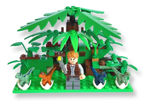 Imagen 1 de 10 de Lego Minifigura Owen Y Los Bebes Dino Jurassic Park