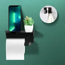 Comprar Toilet Paper Holder, Roll Holder Without Drilling, Aluminum