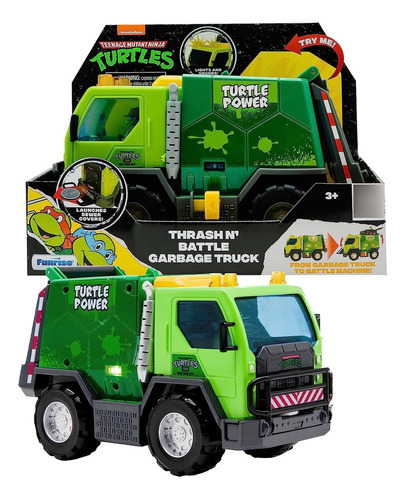 Tortugas Ninja Thrash N' Battle Garbage Truck Camión Basura