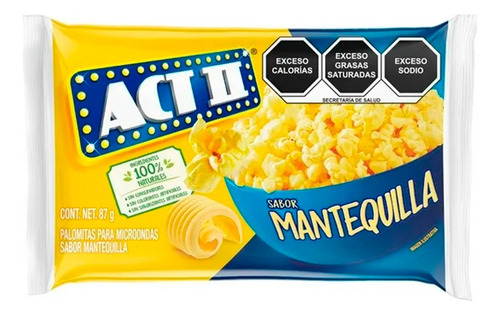 Palomitas De Maíz Actii Sabor Mantequilla 24 Sobres 87gr C/u