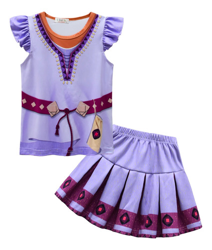 Disfraz Morado De Asha Wish Asha Cosplay Movie Princess